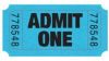 Admit One Single Roll Tickets - 2,000 Tickets per Roll